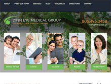 Tablet Screenshot of lynneyemedicalgroup.com